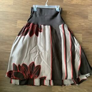 DEPT multicolored A- line midi skirt